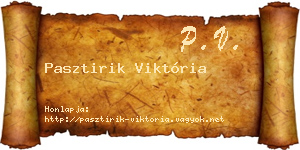 Pasztirik Viktória névjegykártya